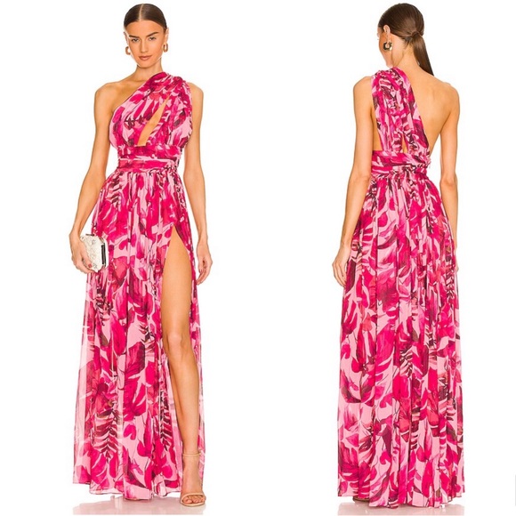 Bronx and Banco Camilla Maxi Dress in Fuchsia size medium - Picture 1 of 13